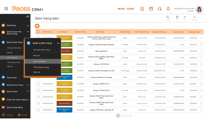 Quản lý báo giá và hợp đồng