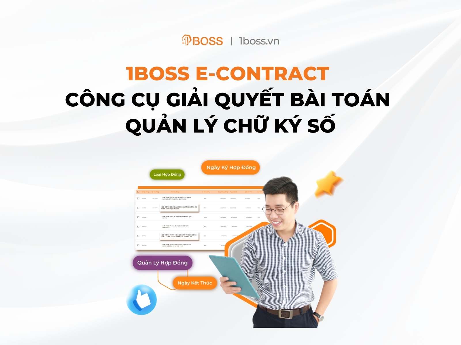 1BOSS E-Contract - Công cụ giải quyết bài toán quản lý chữ ký số