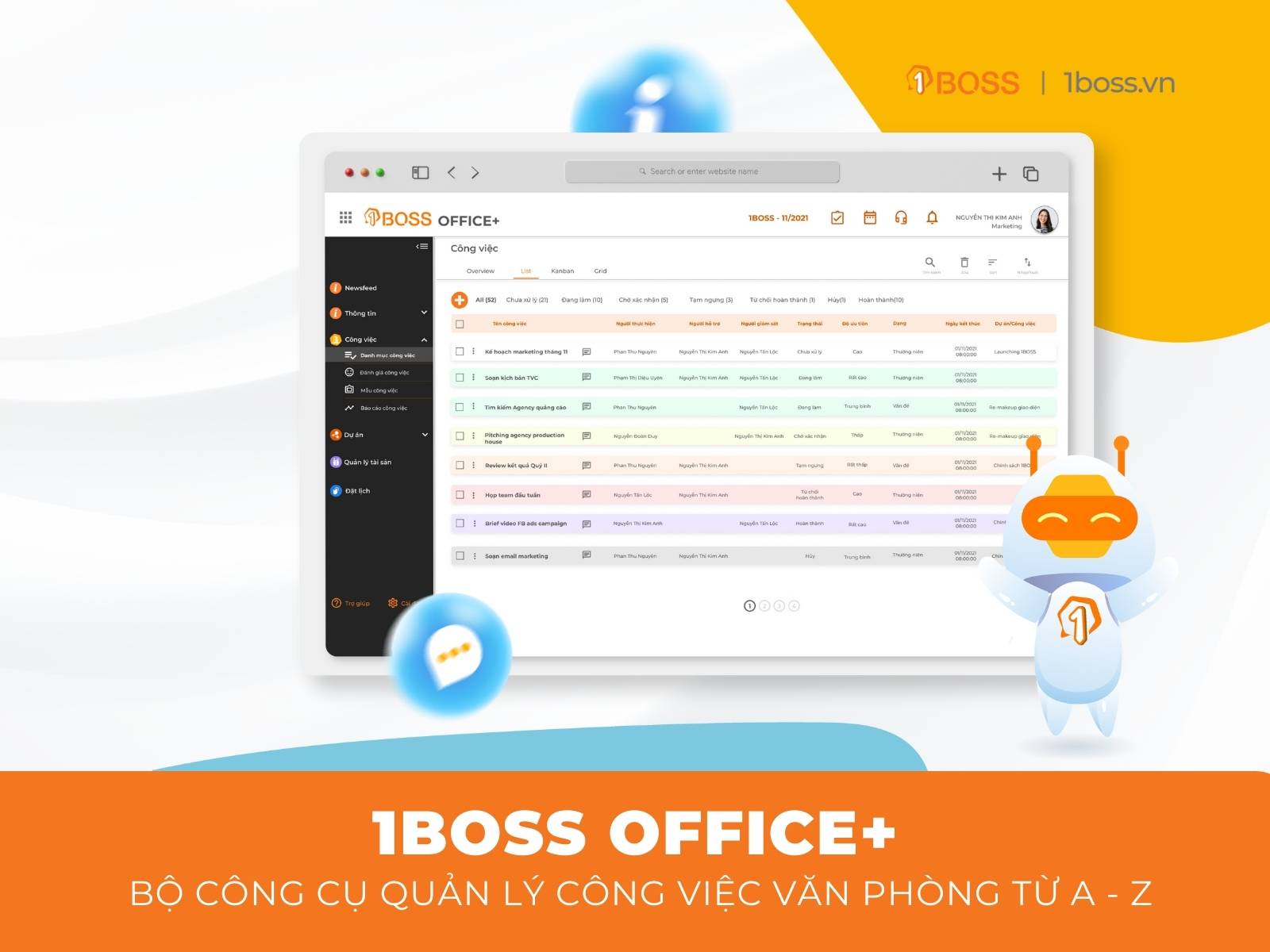 1BOSS OFFICE+ | Bộ công cụ quản lý công việc văn phòng từ A – Z