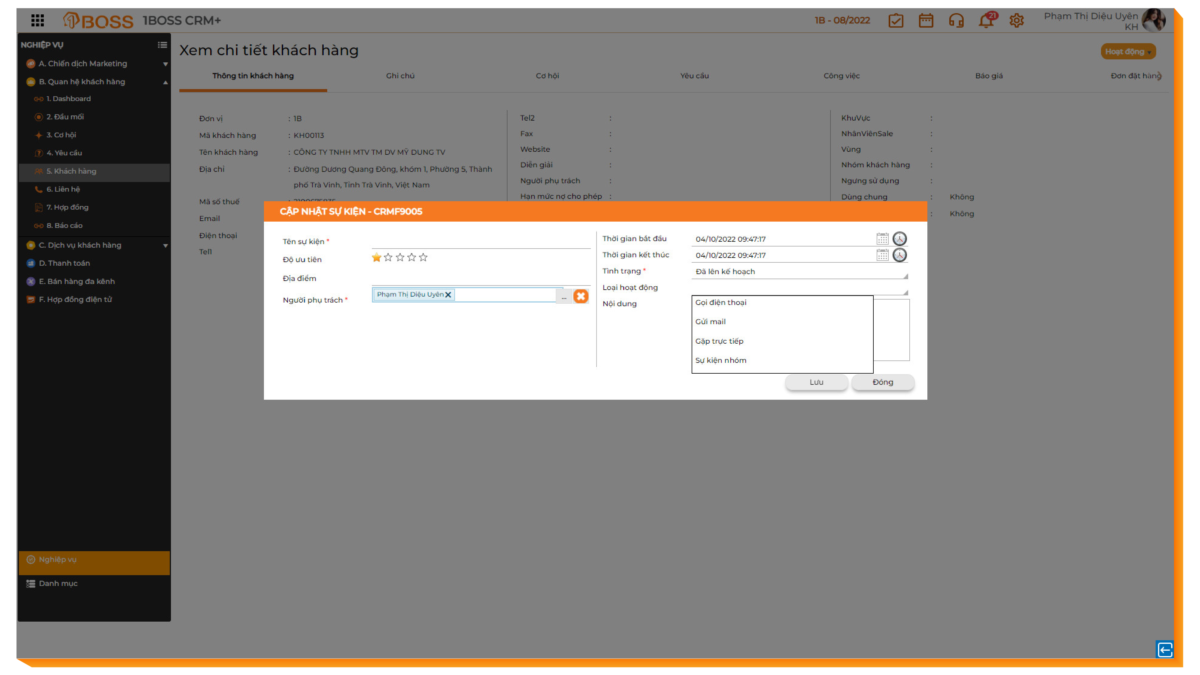 Quản lý tổng thể các hoạt động chuyên môn