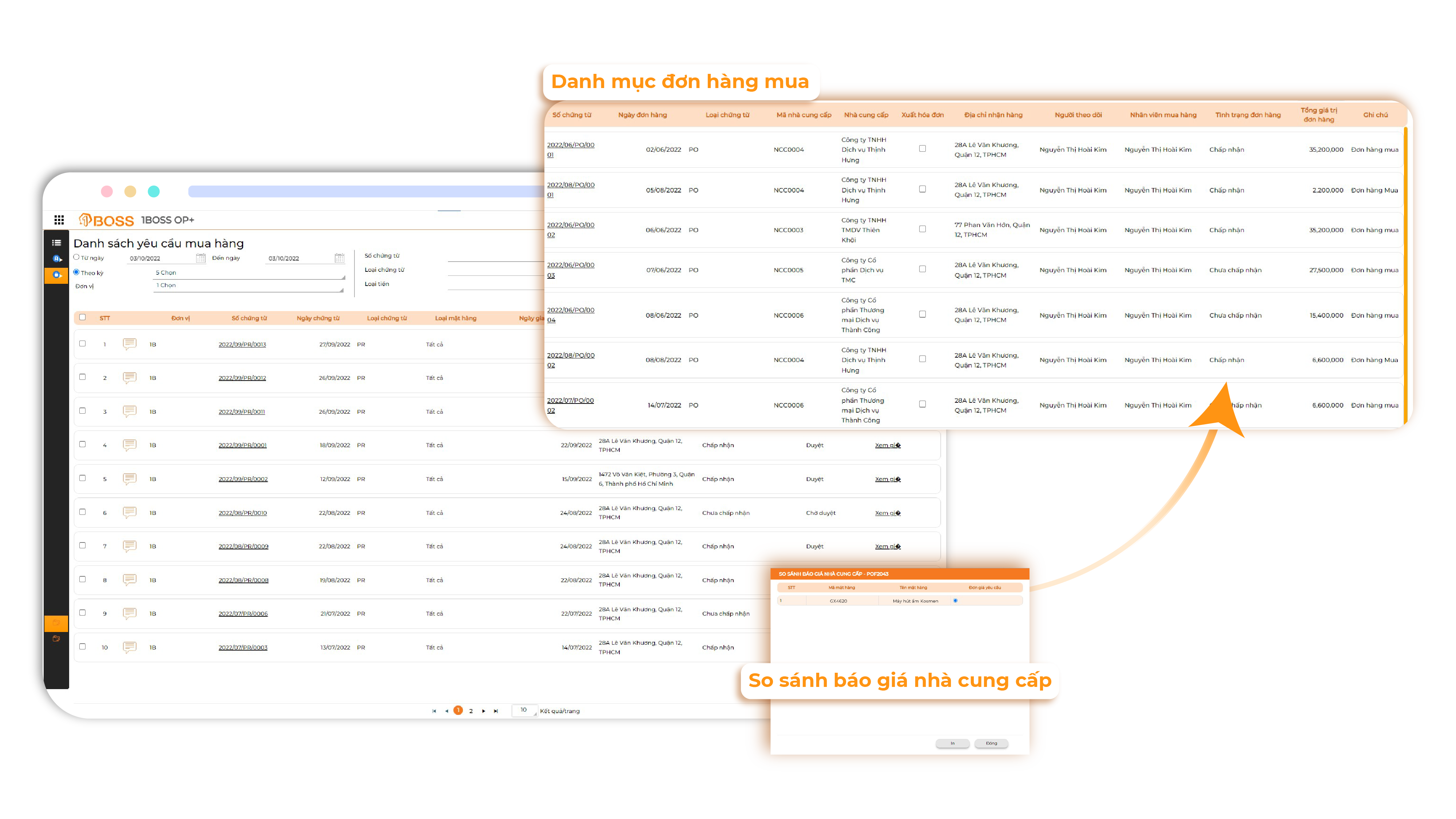 Quản lý đơn hàng mua