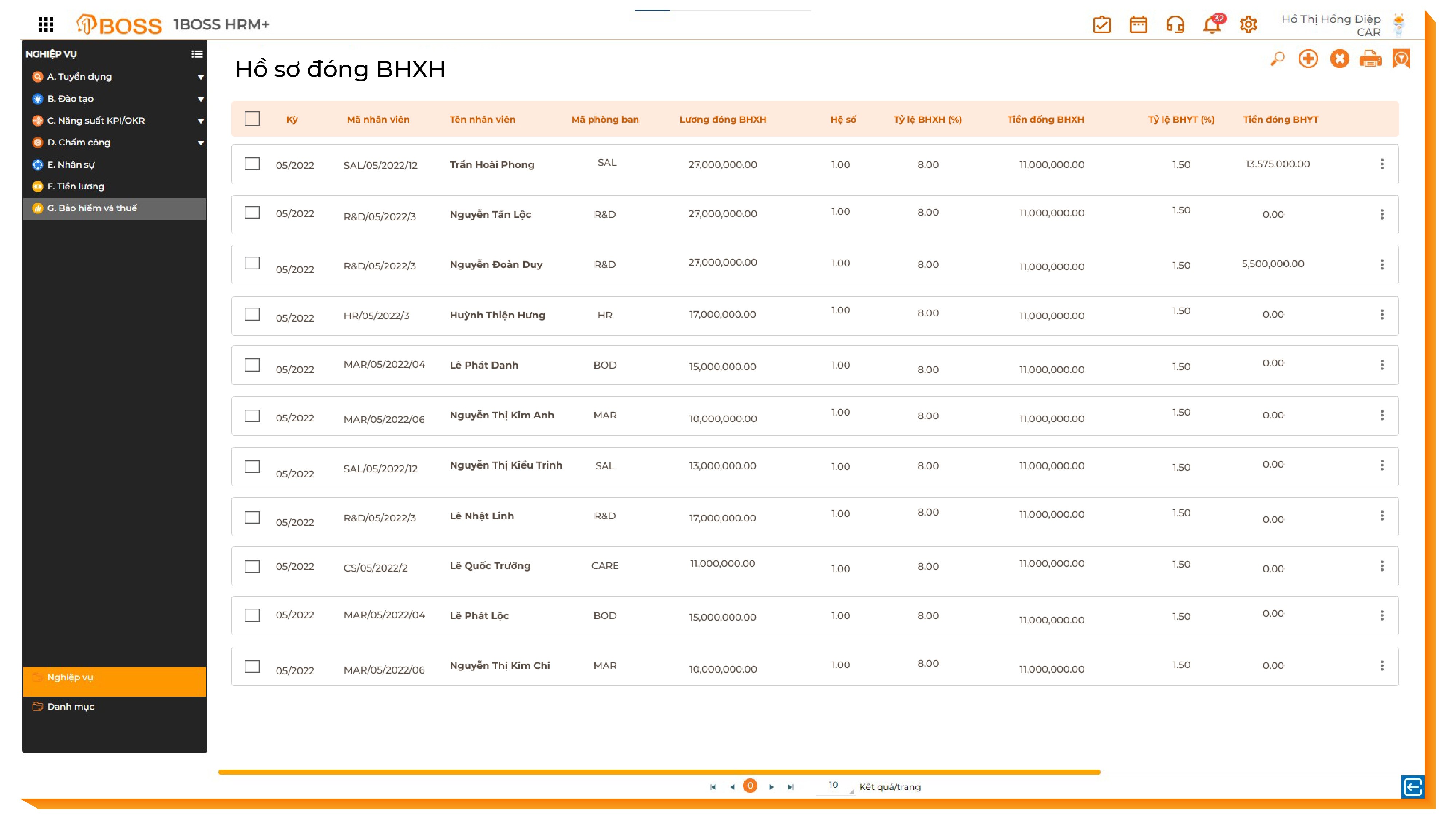Quản lý chặt chẽ hồ sơ bảo hiểm và thuế