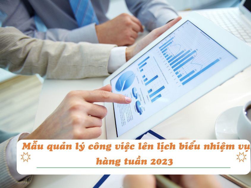 Mẫu quản lý công việc lên lịch biểu nhiệm vụ hàng tuần 2023