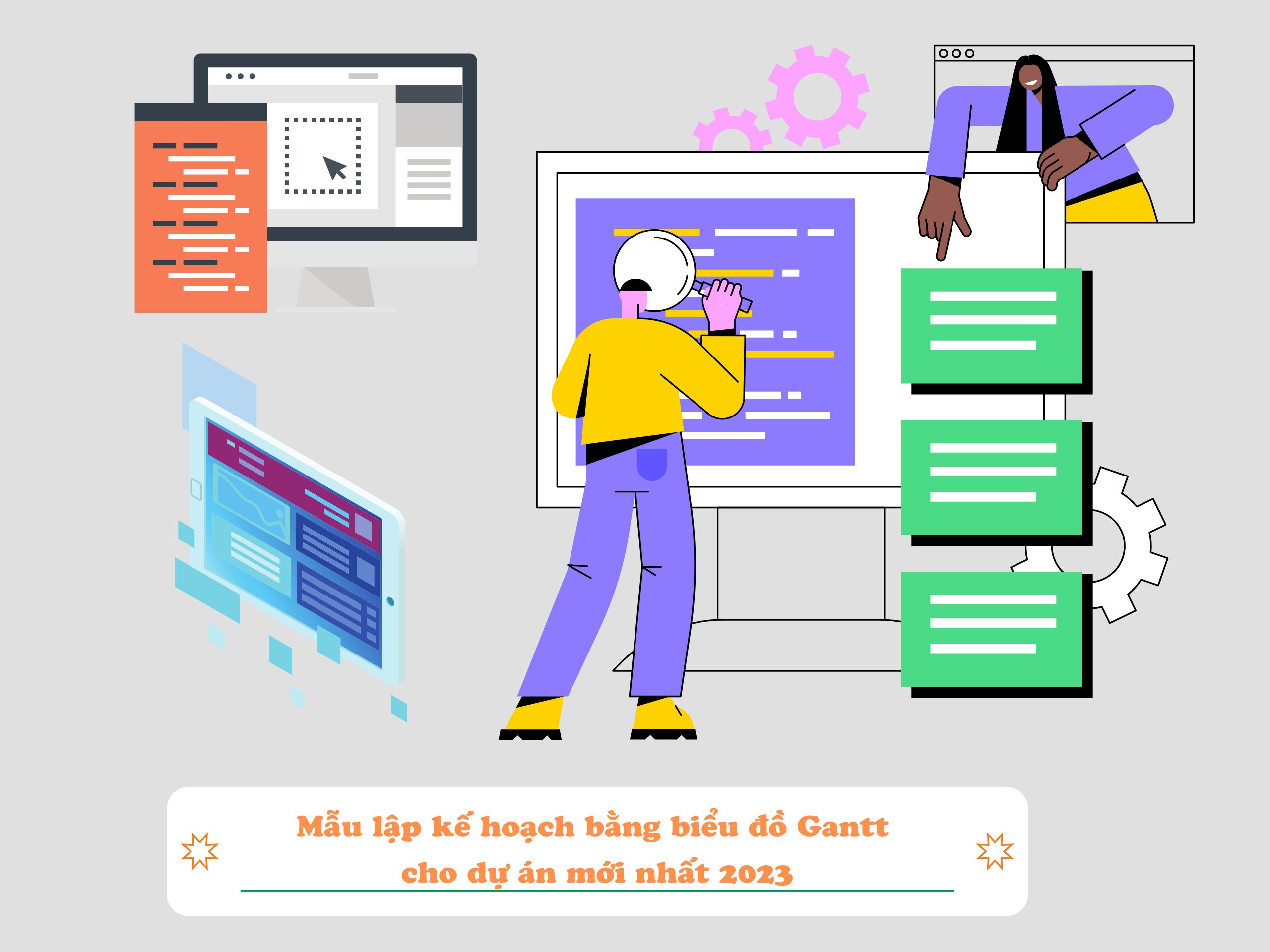 Mẫu lập kế hoạch bằng biểu đồ Gantt cho dự án mới nhất 2023