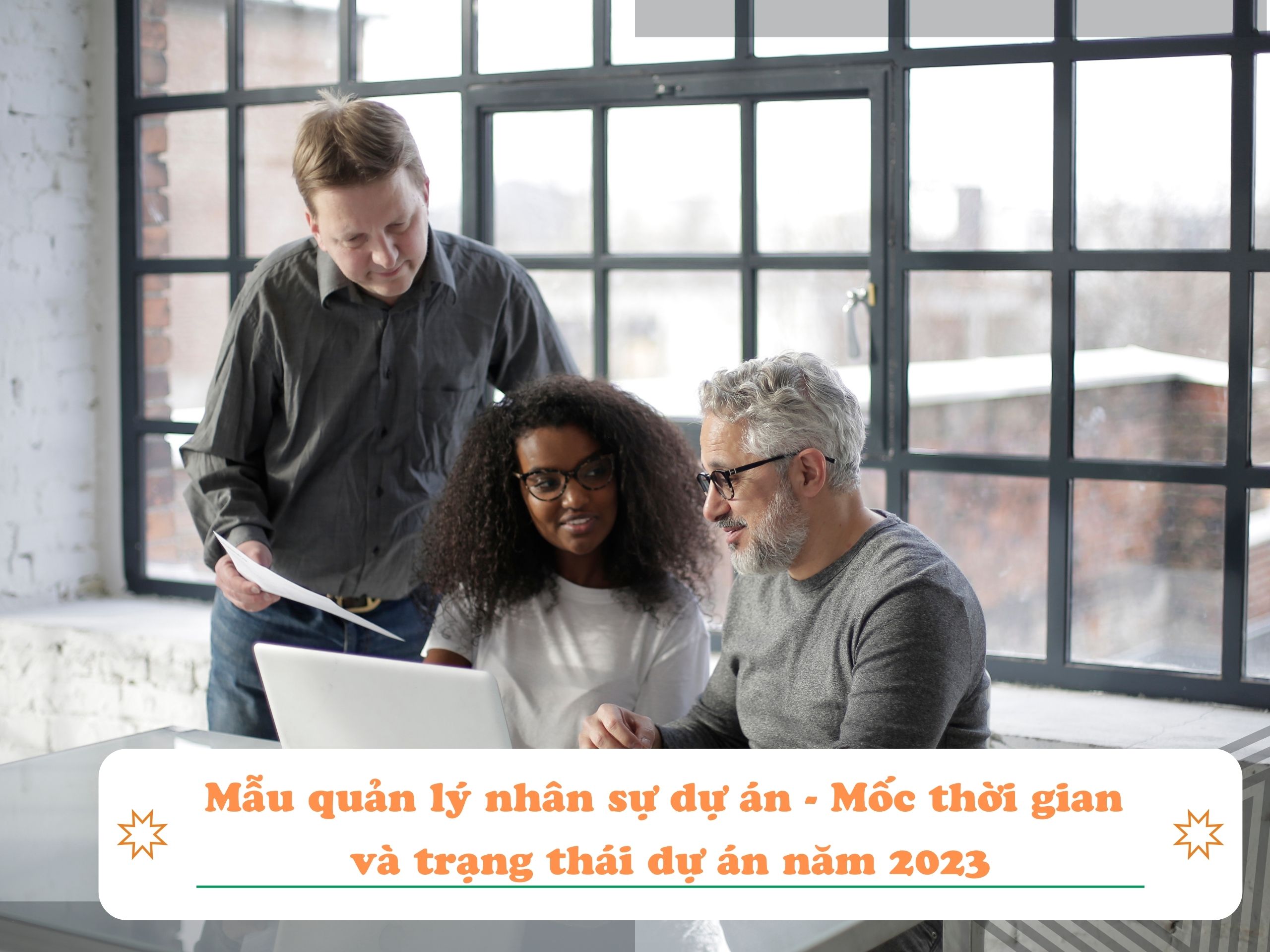 Mẫu quản lý nhân sự dự án - Mốc thời gian và trạng thái dự án năm 2023