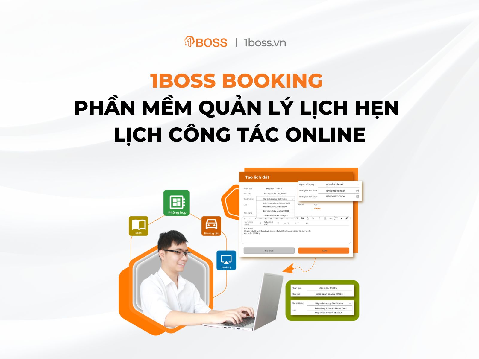 1BOSS Booking | Phần mềm quản lý lịch hẹn, lịch công tác online