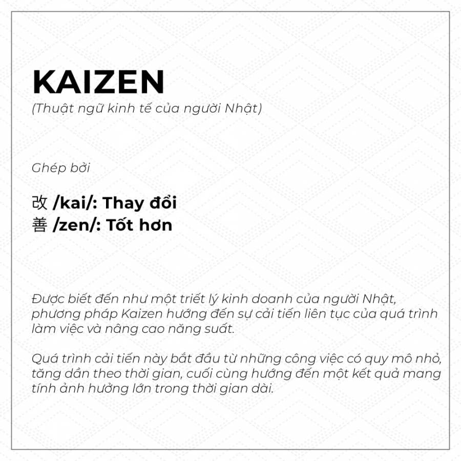 Kaizen là gì? Định nghĩa kaizen