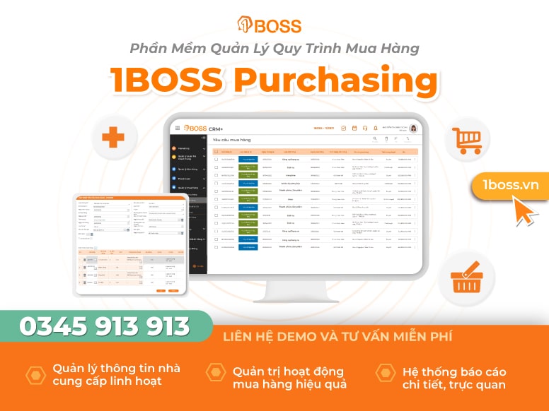 Phần mềm 1BOSS Purchasing - Nâng cao hiệu quả quản lý hoạt động mua hàng
