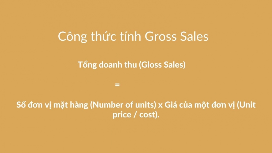Công thức tính Gross sales