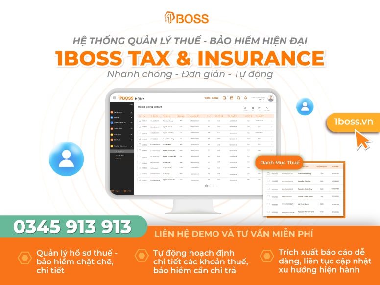 Phần mềm quản lý thuế 1BOSS Tax & Insurance