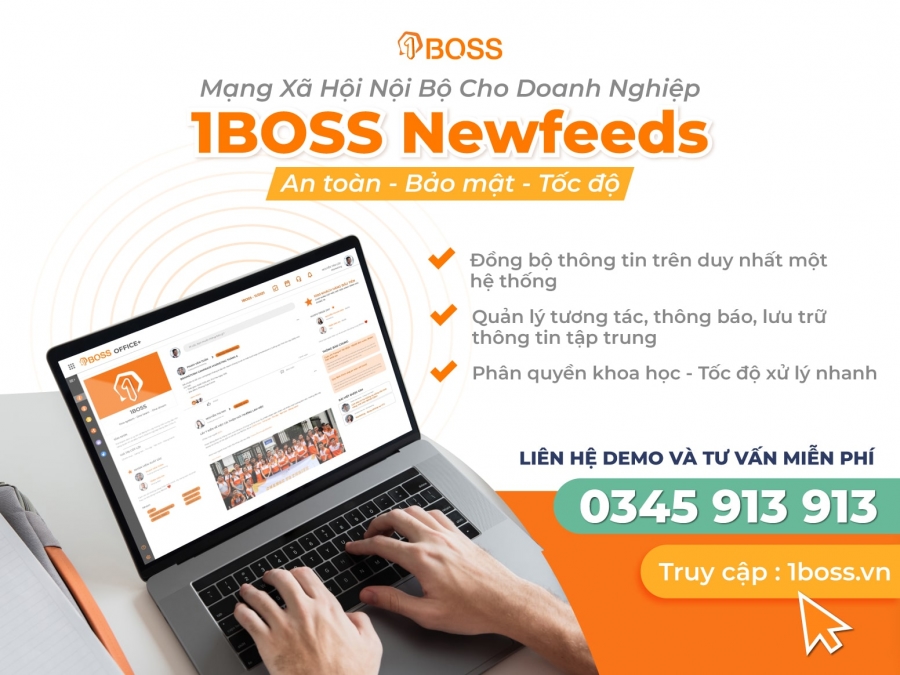 Phần mềm 1BOSS Newfeeds - Mạng xã hội doanh nghiệp 4.0