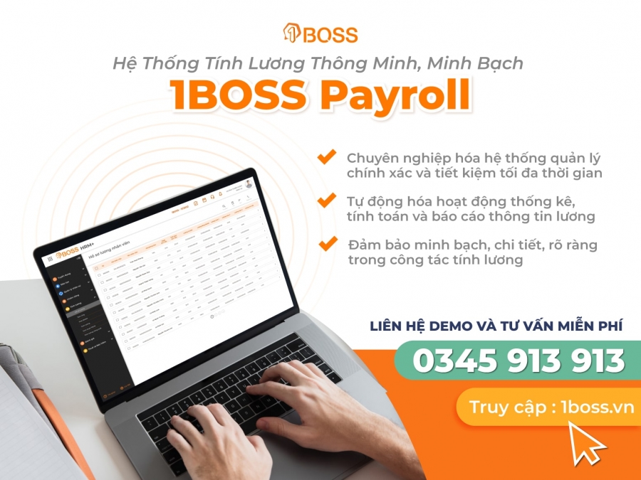 Phần mềm quản lý lương 1BOSS Payroll - Chuẩn hóa quy trình chi lương
