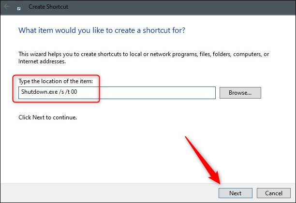 Tắt máy tính nhanh trên Windows 10 bằng shortcut Shutdown đơn giản