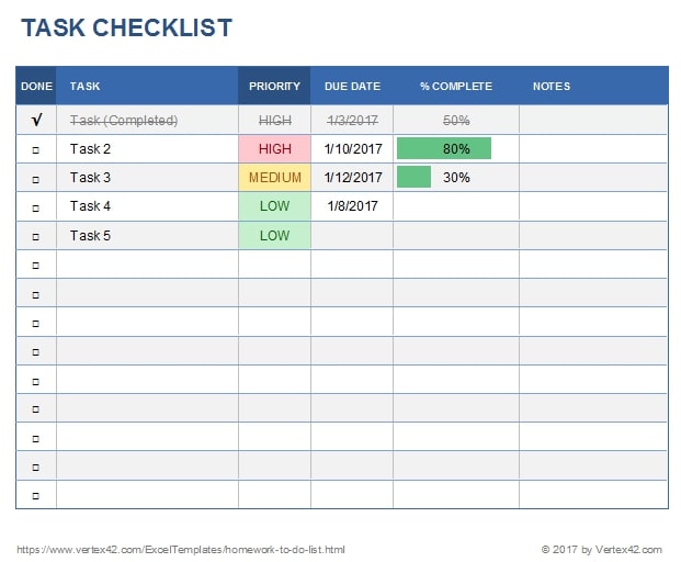 Tổng hợp 10+ mẫu checklist công việc trên Excel mới nhất 2022