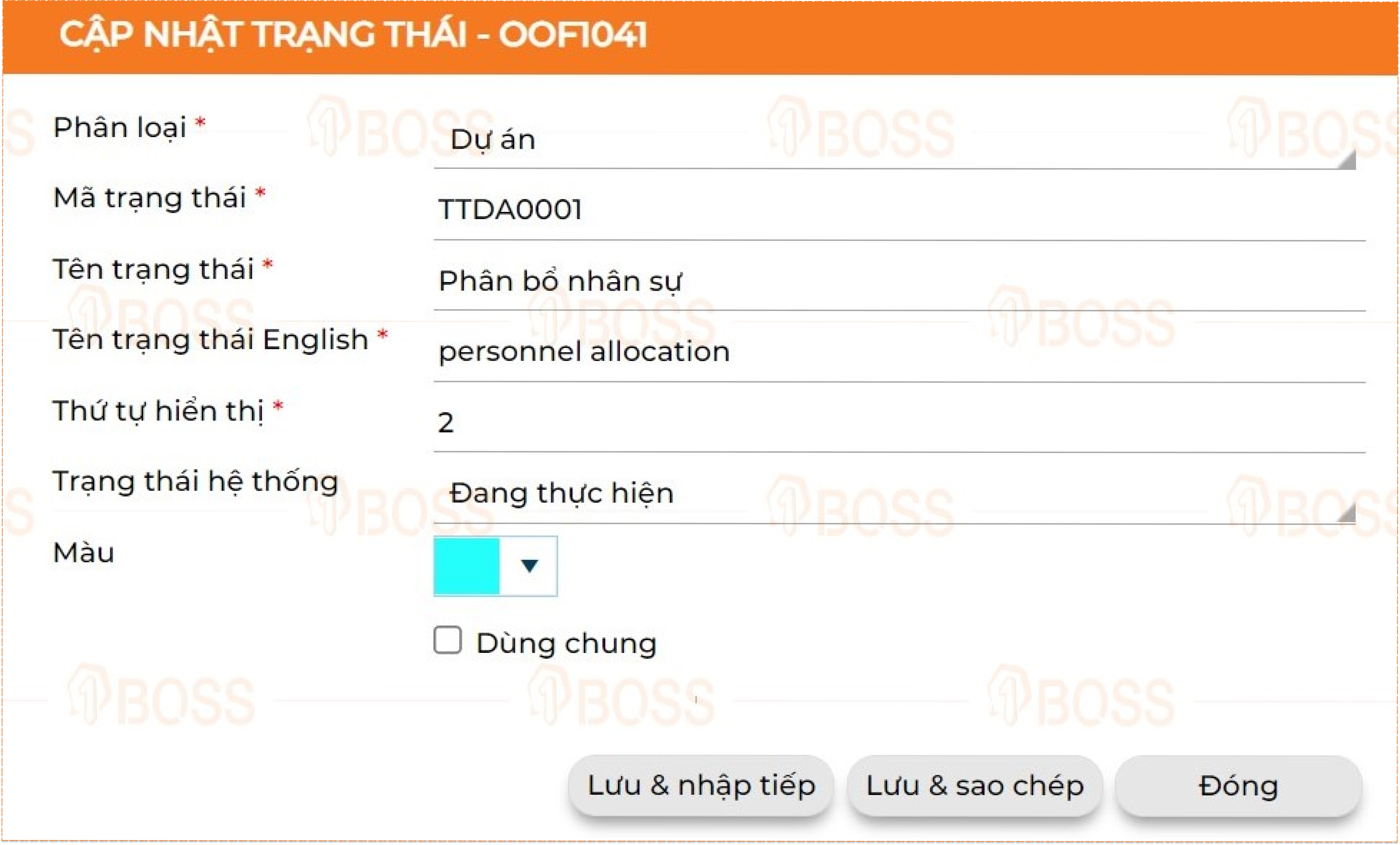 Dự án/nhóm công việc – Công việc dự án