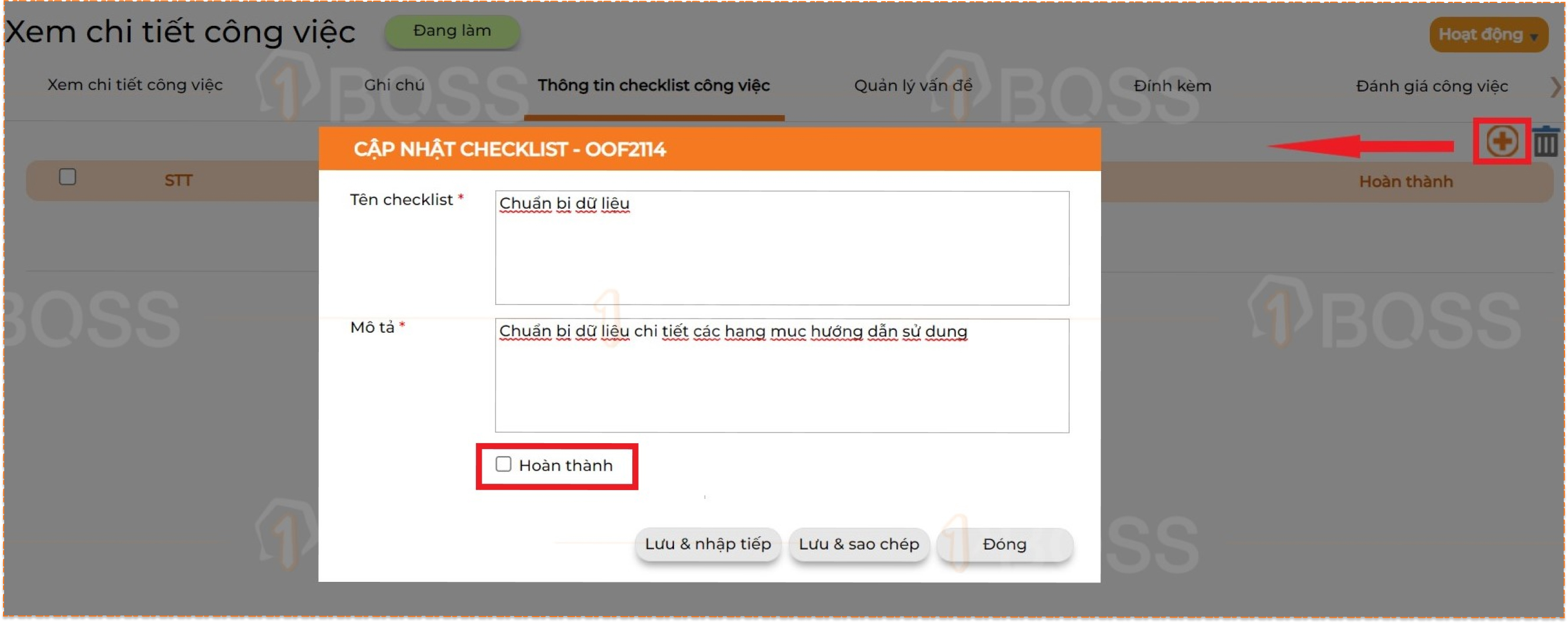 Công việc phát sinh/định kỳ