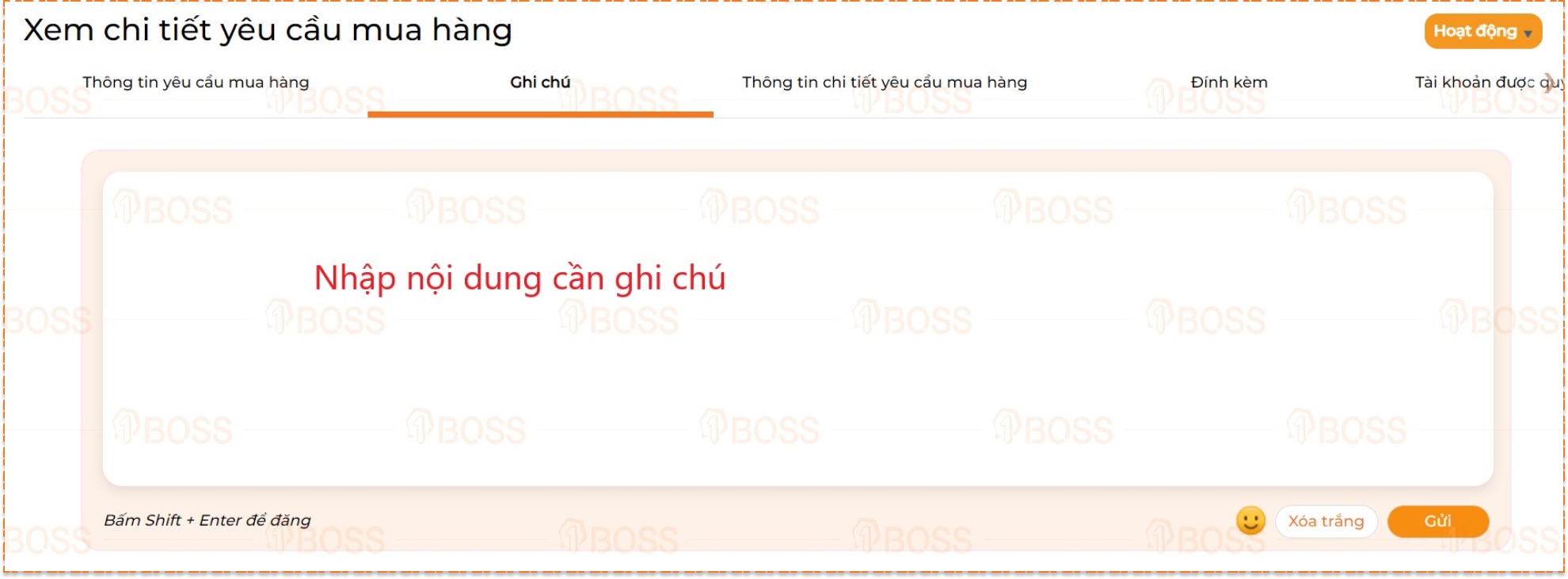 Yêu cầu mua hàng