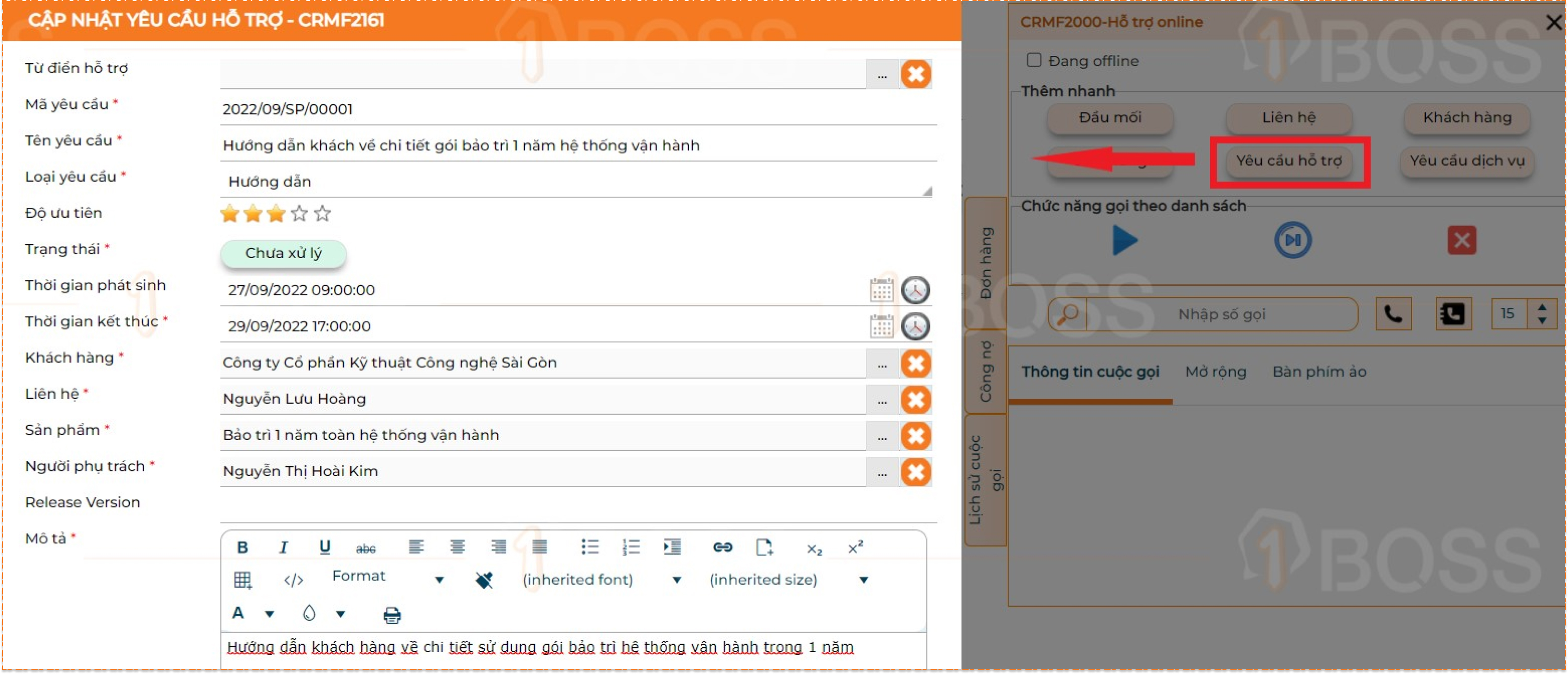 Tổng đài hỗ trợ online – Call center