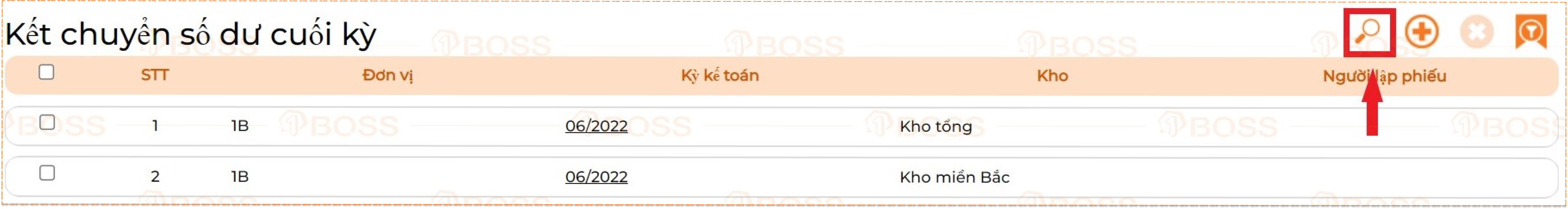 Kết chuyển số dư cuối kỳ
